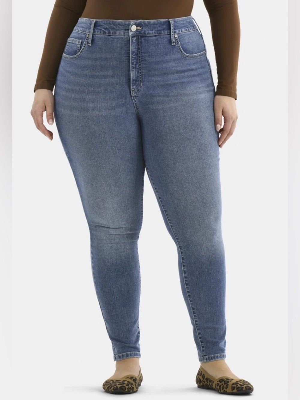 Terra & Sky Women's Plus Size Skinny Petite High Rise Jeans/ Size: 26W/ NWT